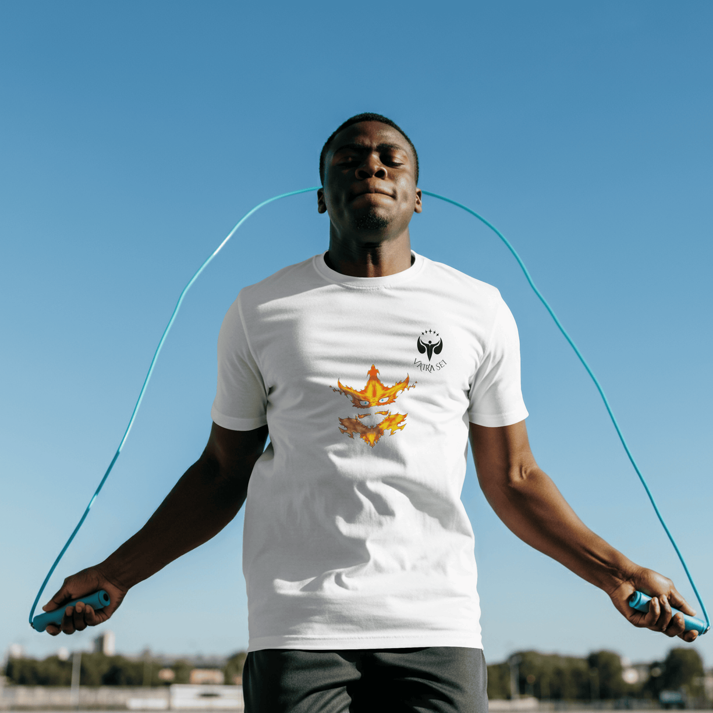 Fist & Flame hero ENDEAVOR Tee ("Endlessly, Artlessly, Vividly")