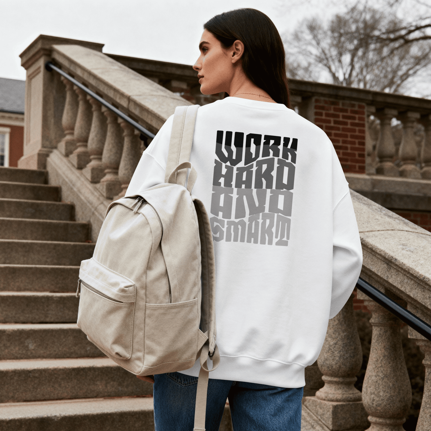 Work Hard And Smart Sweatshirt | Balenced Productivity