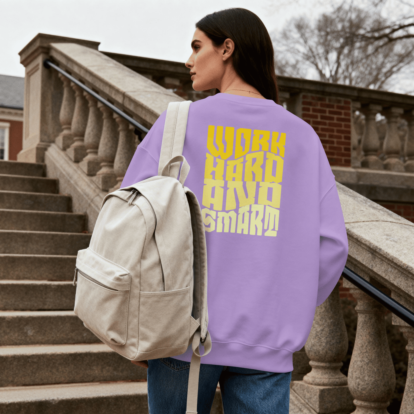 Work Hard And Smart Sweatshirt | Balenced Productivity