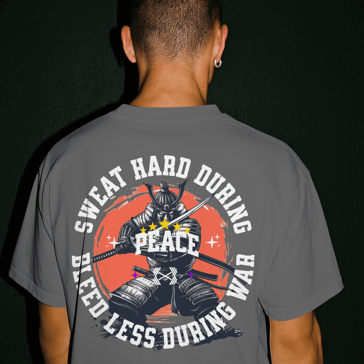 Warrior's Proverb Tee | Sweat Hard During Peace...