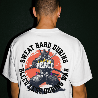 Warrior's Proverb Tee | Sweat Hard During Peace...