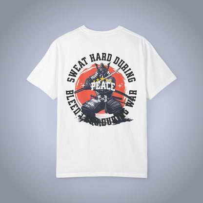 Warrior's Proverb Tee | Sweat Hard During Peace...